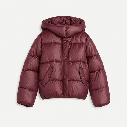 Skyler Cropped Puffer Jacket flat lay