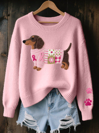 Skyler Dachshund Motif Knit Sweater, image 3