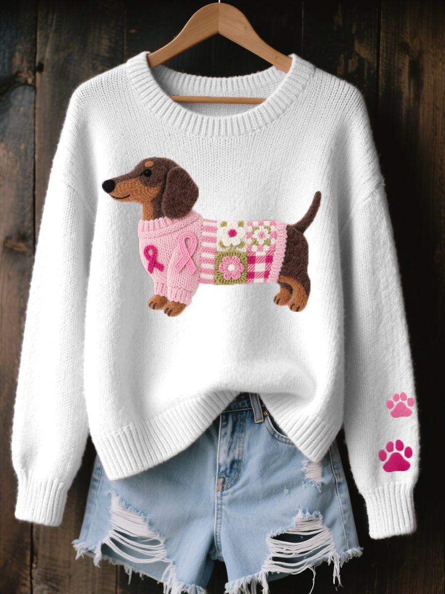 Skyler Dachshund Motif Knit Sweater, image 5