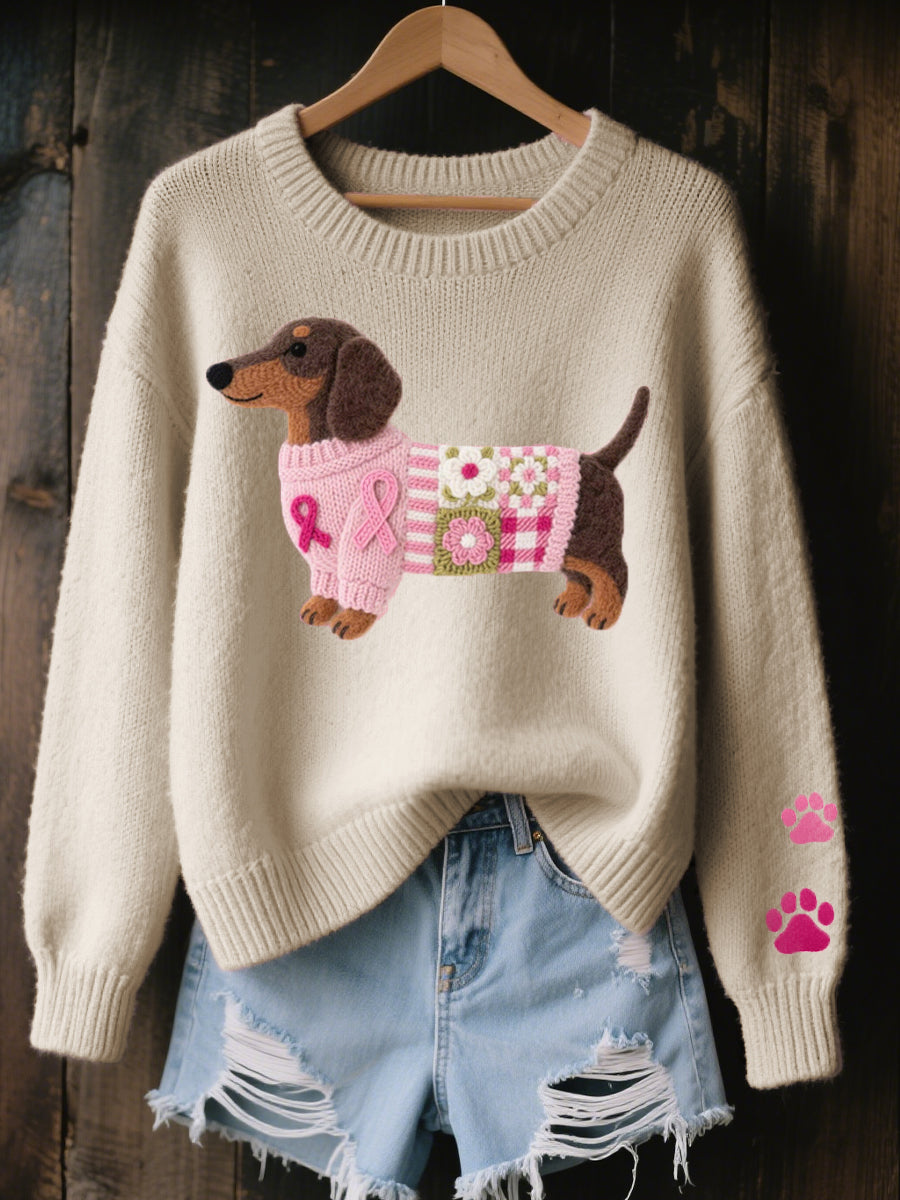 Skyler Dachshund Motif Knit Sweater, image 7