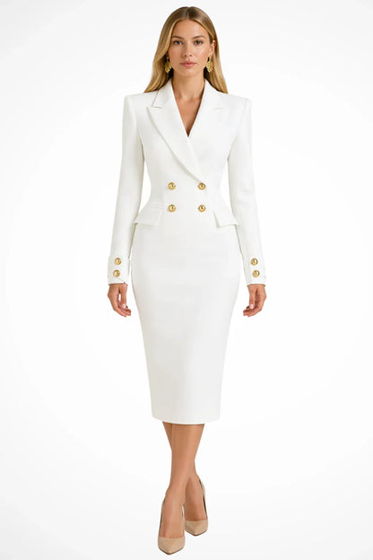Skyler Double-Breasted Blazer Midi Dress - view 4