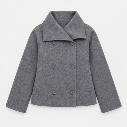 Skyler Double-Breasted Short Coat flat lay