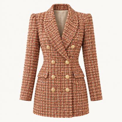 Skyler Double-Breasted Tweed Blazer product photo