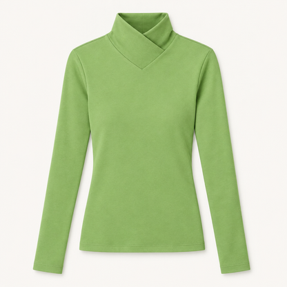 Elegant turtleneck top, flat product view