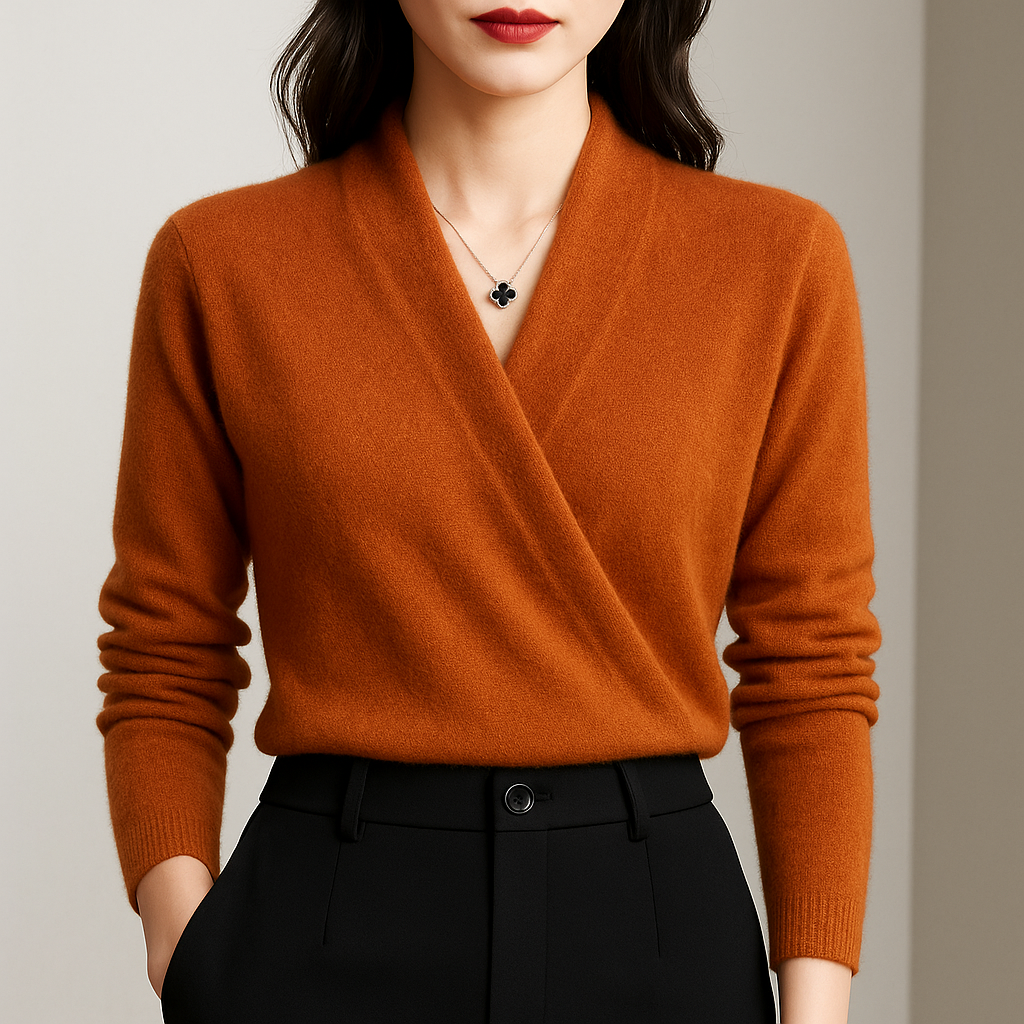 Skyler Elegant Wrap Sweater - view 5
