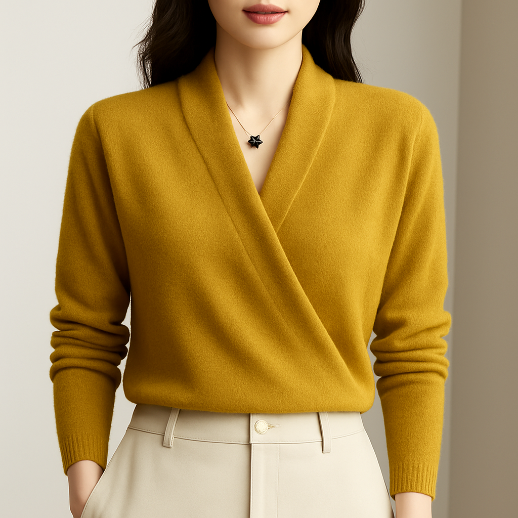 Skyler Elegant Wrap Sweater - view 7