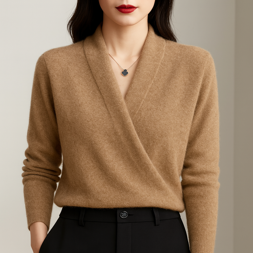 Skyler Elegant Wrap Sweater - view 8