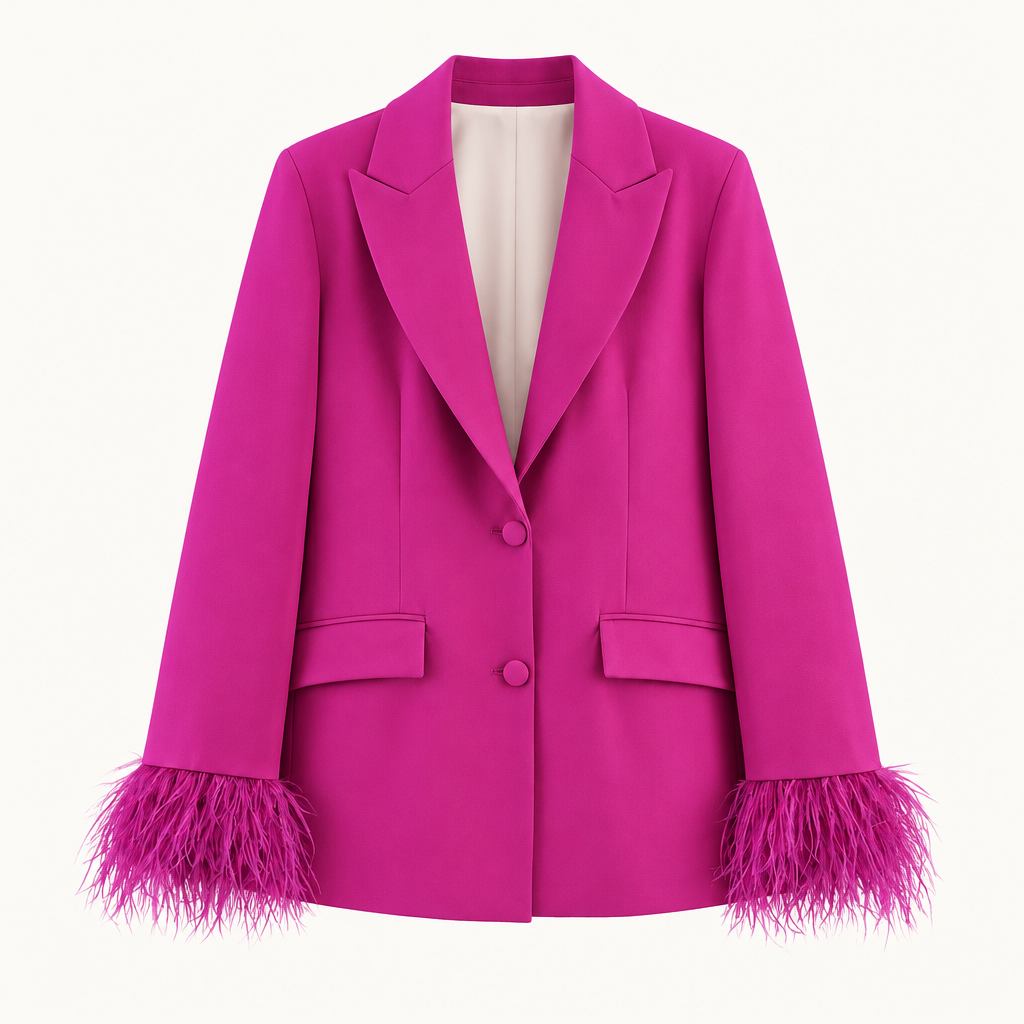 Skyler Feather Trim Blazer product photo