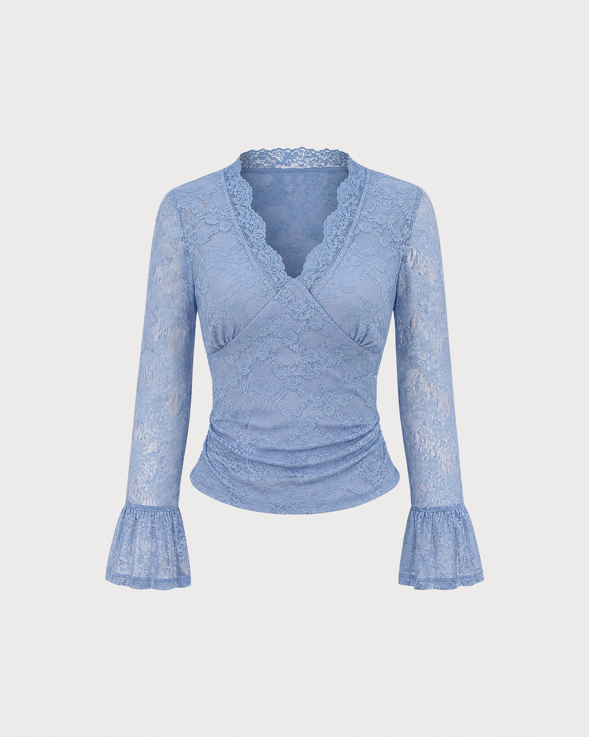 Skyler Floral Lace Bell Sleeve Top - view 8