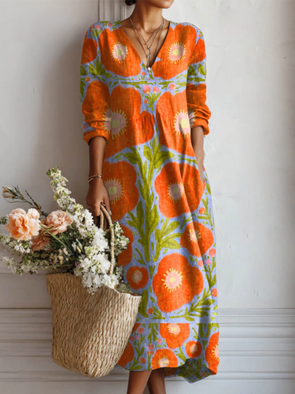 Floral Print Pocket Dress, view 3