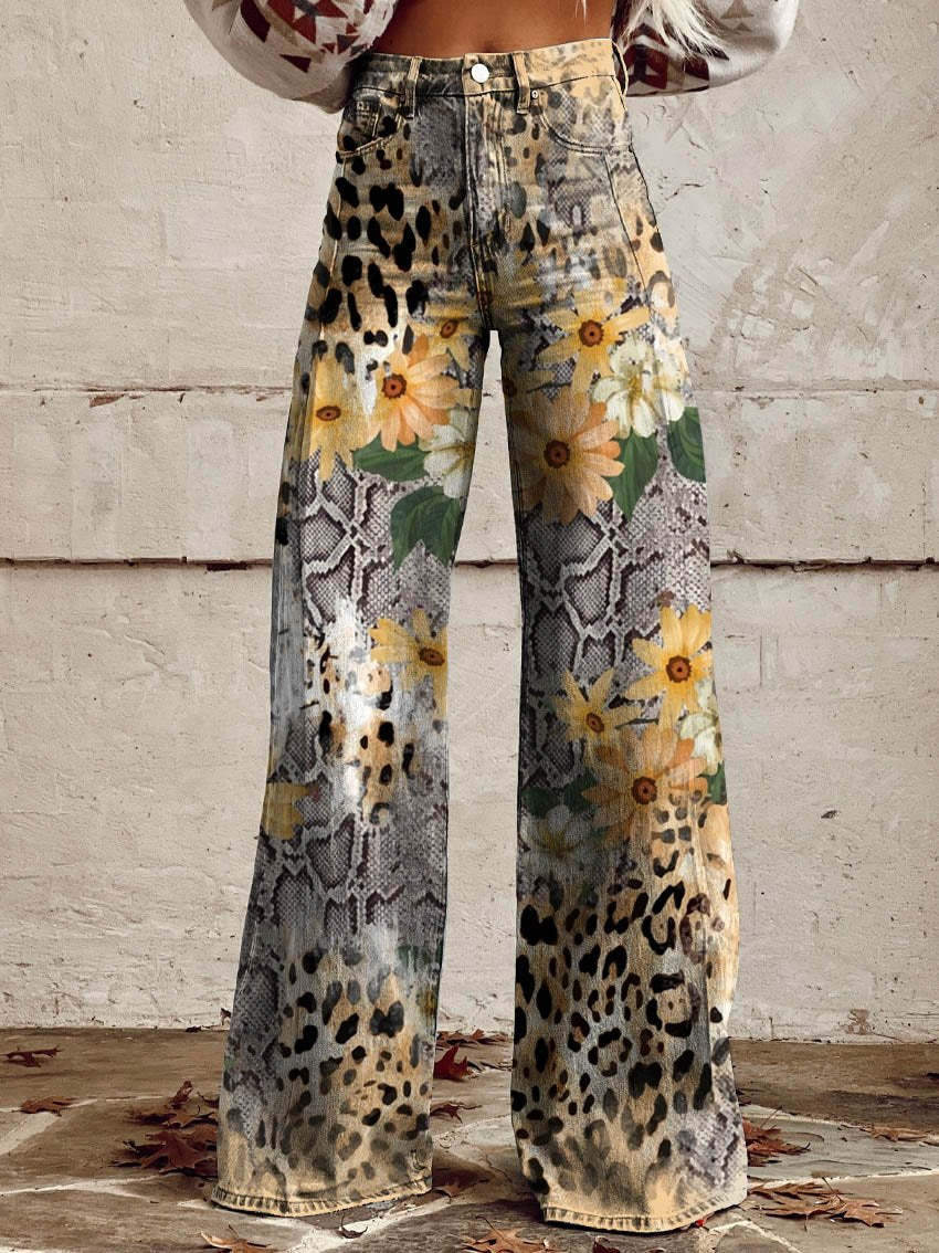 Skyler High Waist Floral Palazzo Pants - view 10