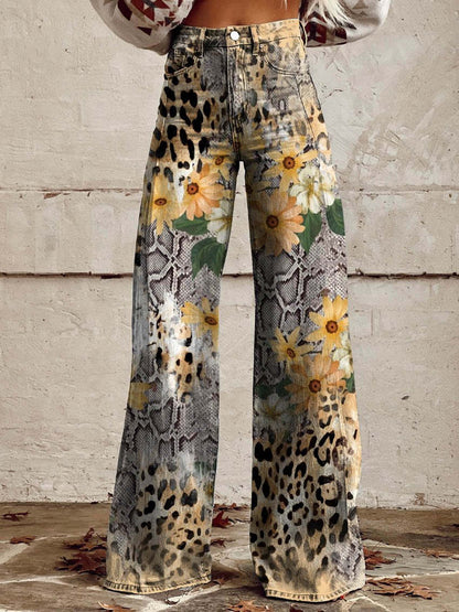 Skyler High Waist Floral Palazzo Pants - view 10