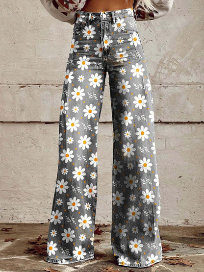 Skyler High Waist Floral Palazzo Pants - view 14