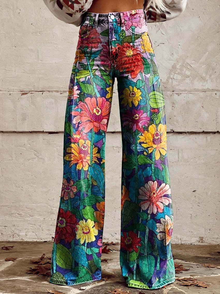 Skyler High Waist Floral Palazzo Pants - view 3