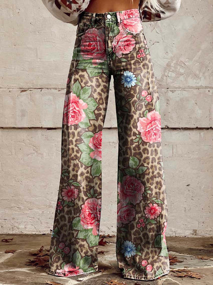 Skyler High Waist Floral Palazzo Pants - view 4