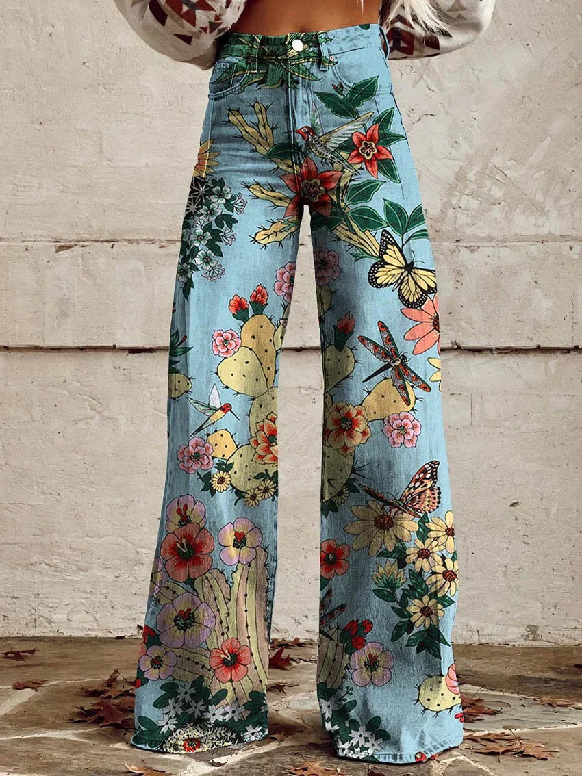 Skyler High Waist Floral Palazzo Pants - view 7