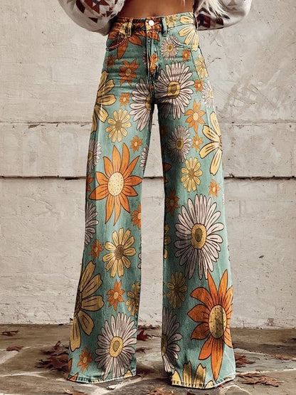 Skyler High Waist Floral Palazzo Pants - view 8