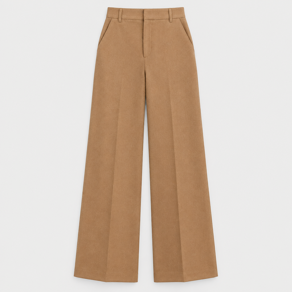 High-Waisted Wide Leg Trousers, flat lay