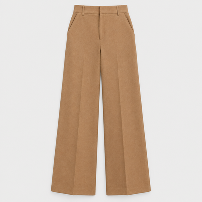 High-Waisted Wide Leg Trousers, flat lay