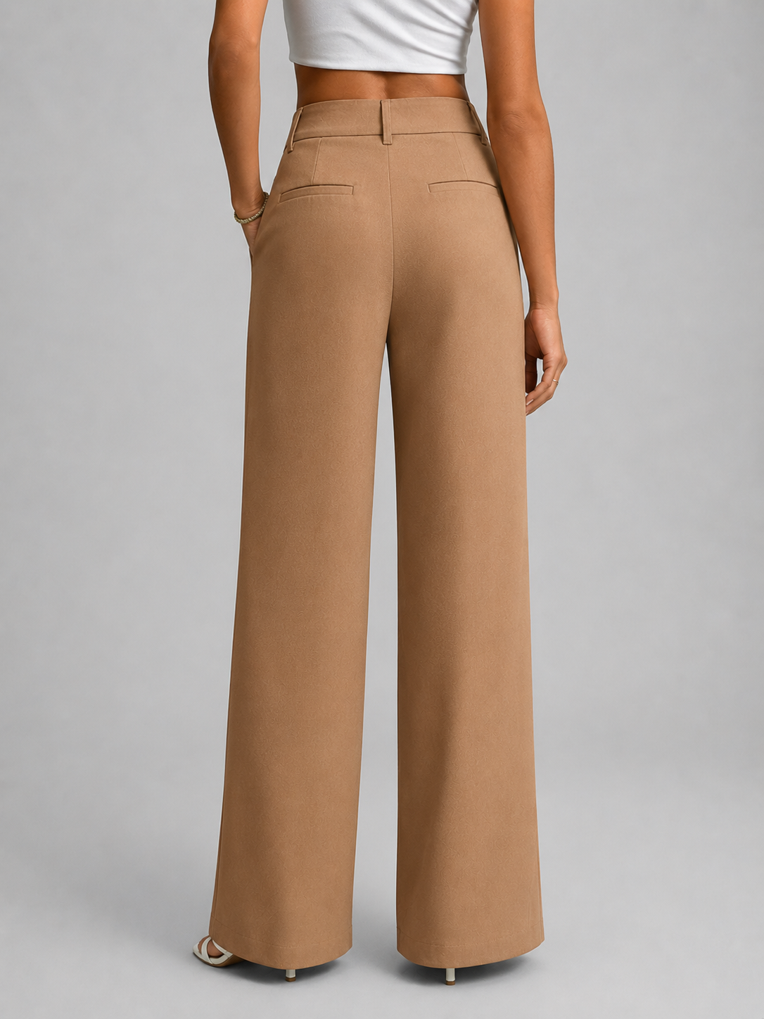 High-Waisted Wide Leg Trousers, view 4