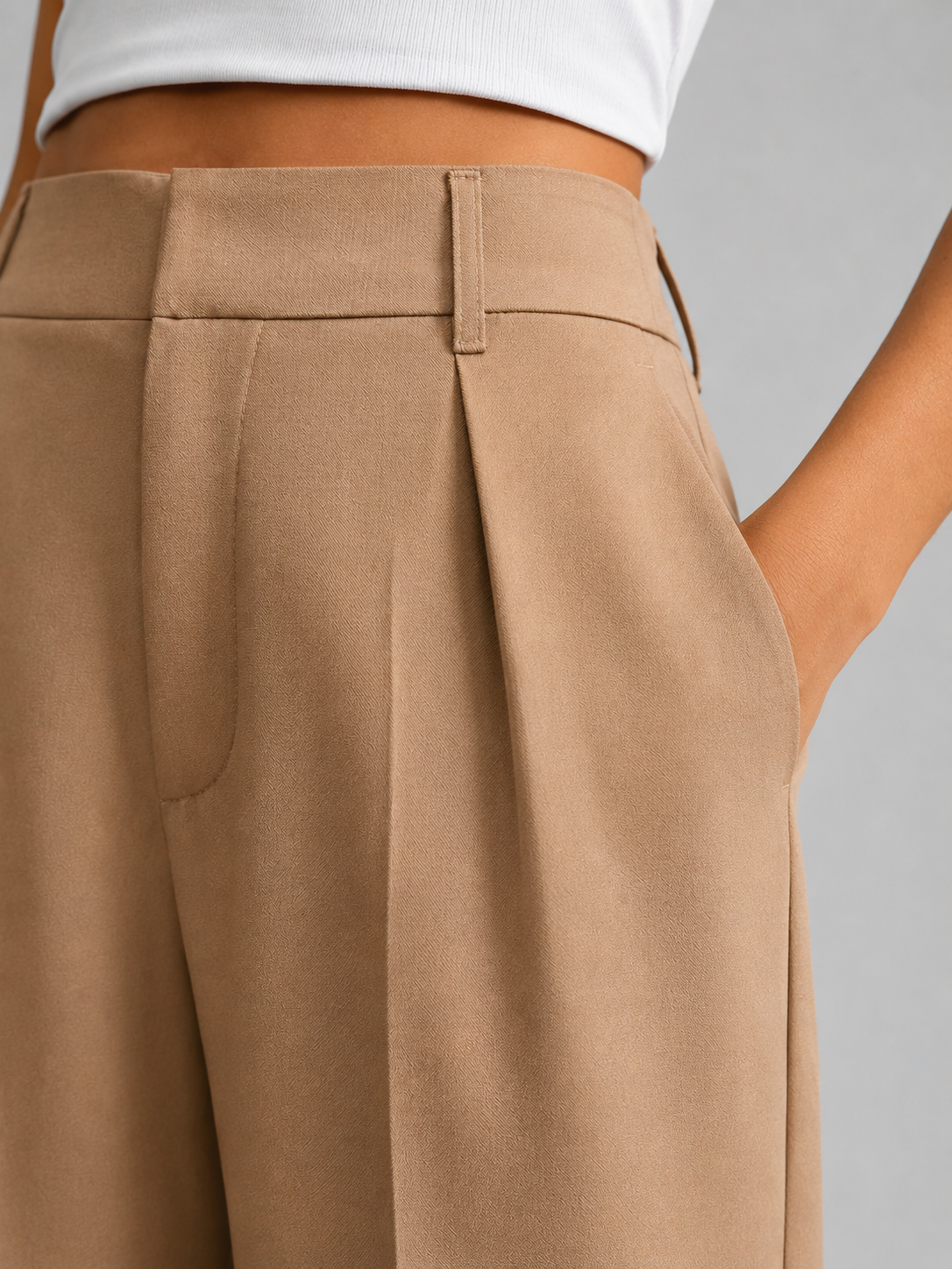 High-Waisted Wide Leg Trousers, view 6