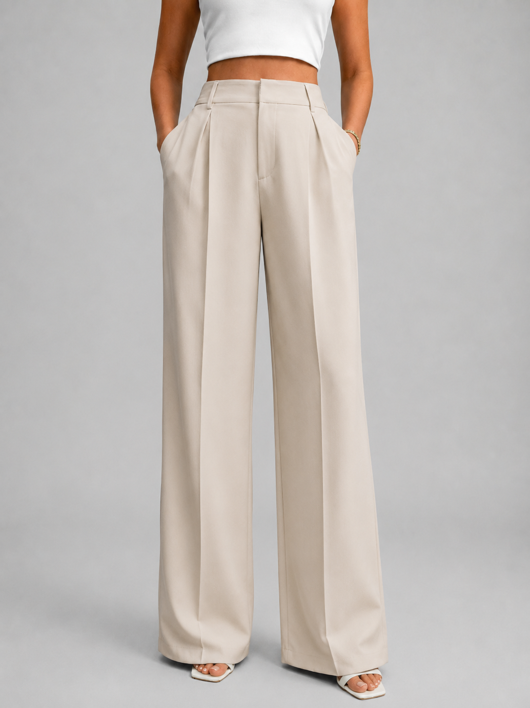 High-Waisted Wide Leg Trousers, view 8