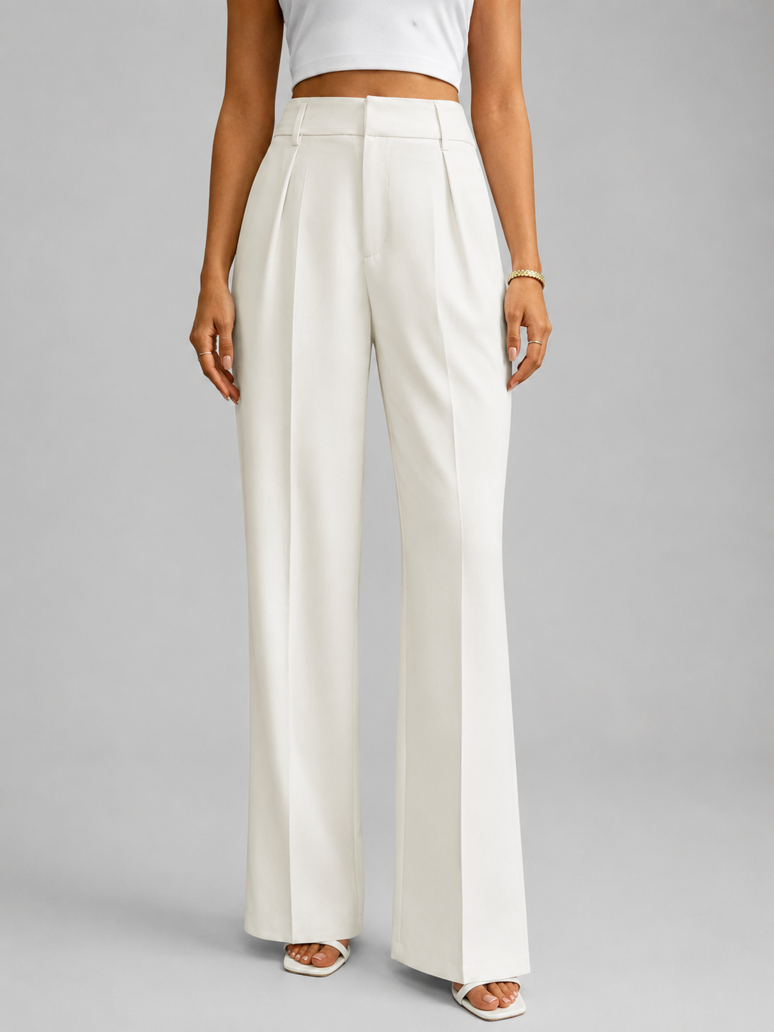 High-Waisted Wide Leg Trousers, view 9