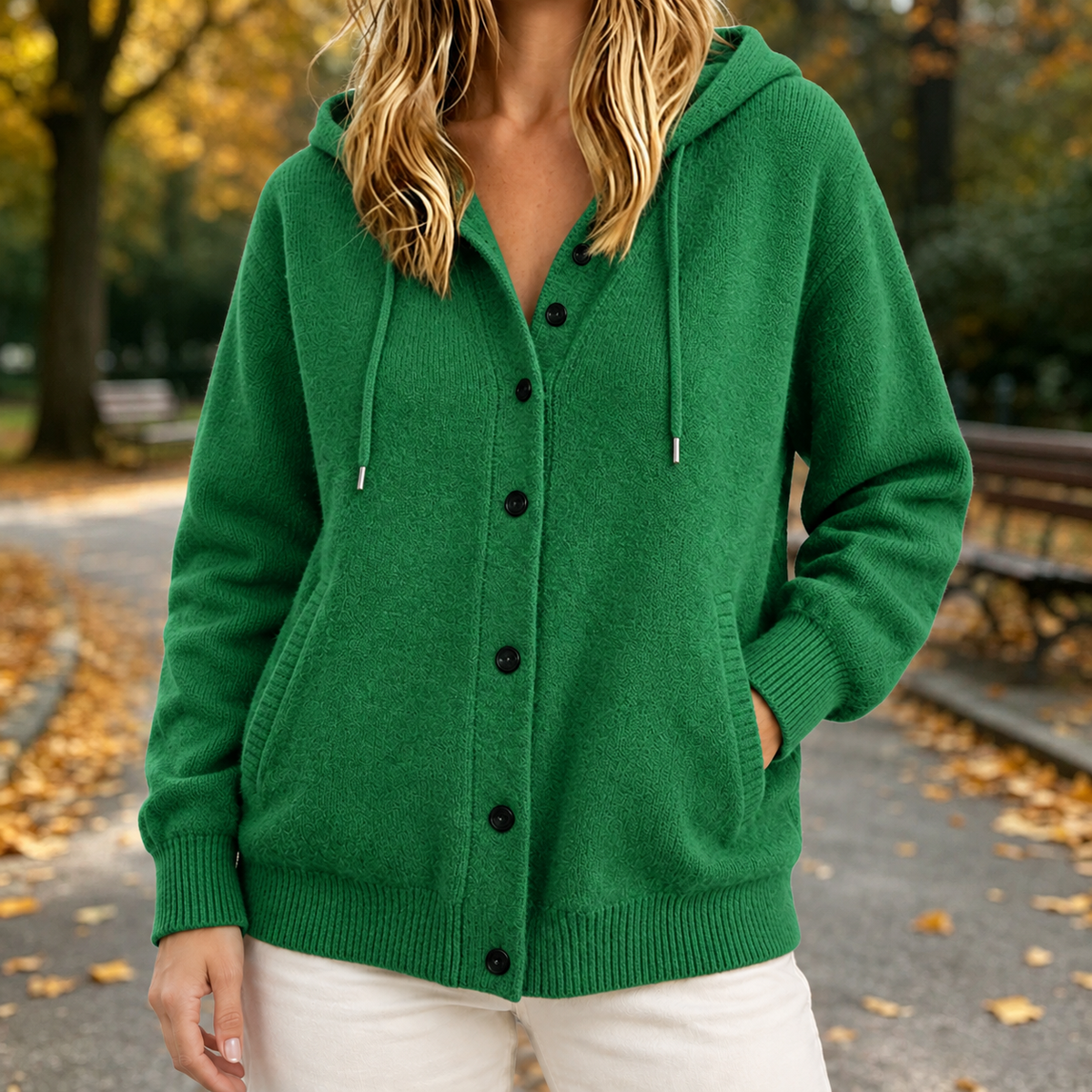 Skyler Hooded Button Knit Cardigan - view 7