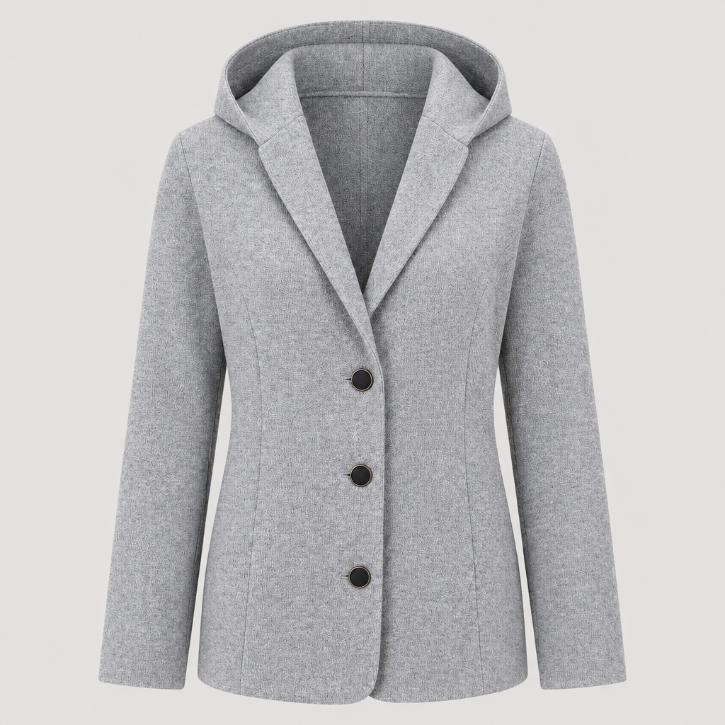 Skyler Hooded Single-Breasted Blazer, front product view
