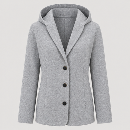 Skyler Hooded Single-Breasted Blazer, front product view