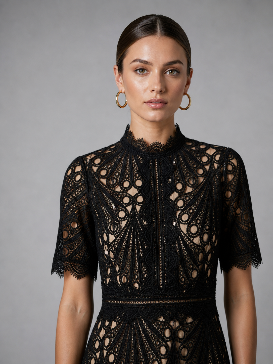Lace Midi Dress, view 4