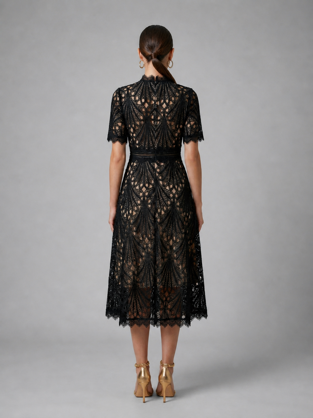 Lace Midi Dress, view 5
