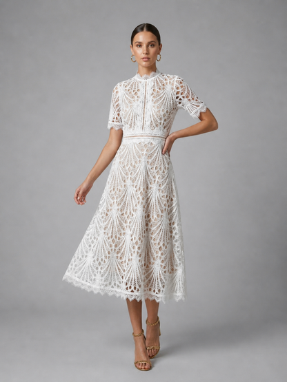 Lace Midi Dress, view 6
