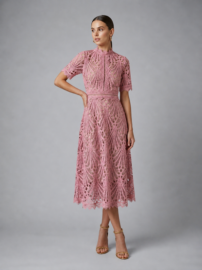 Lace Midi Dress, view 7