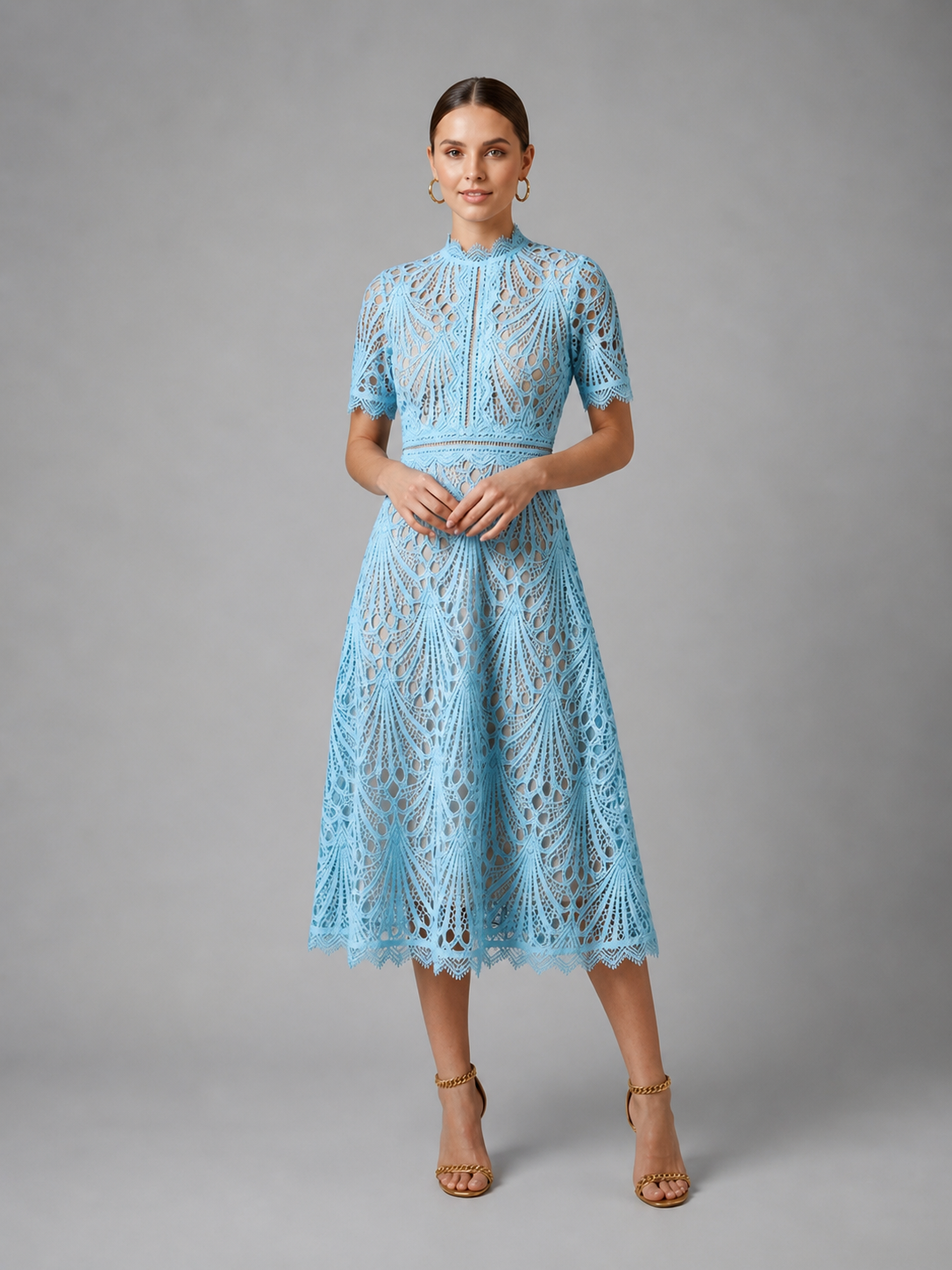 Lace Midi Dress, view 8