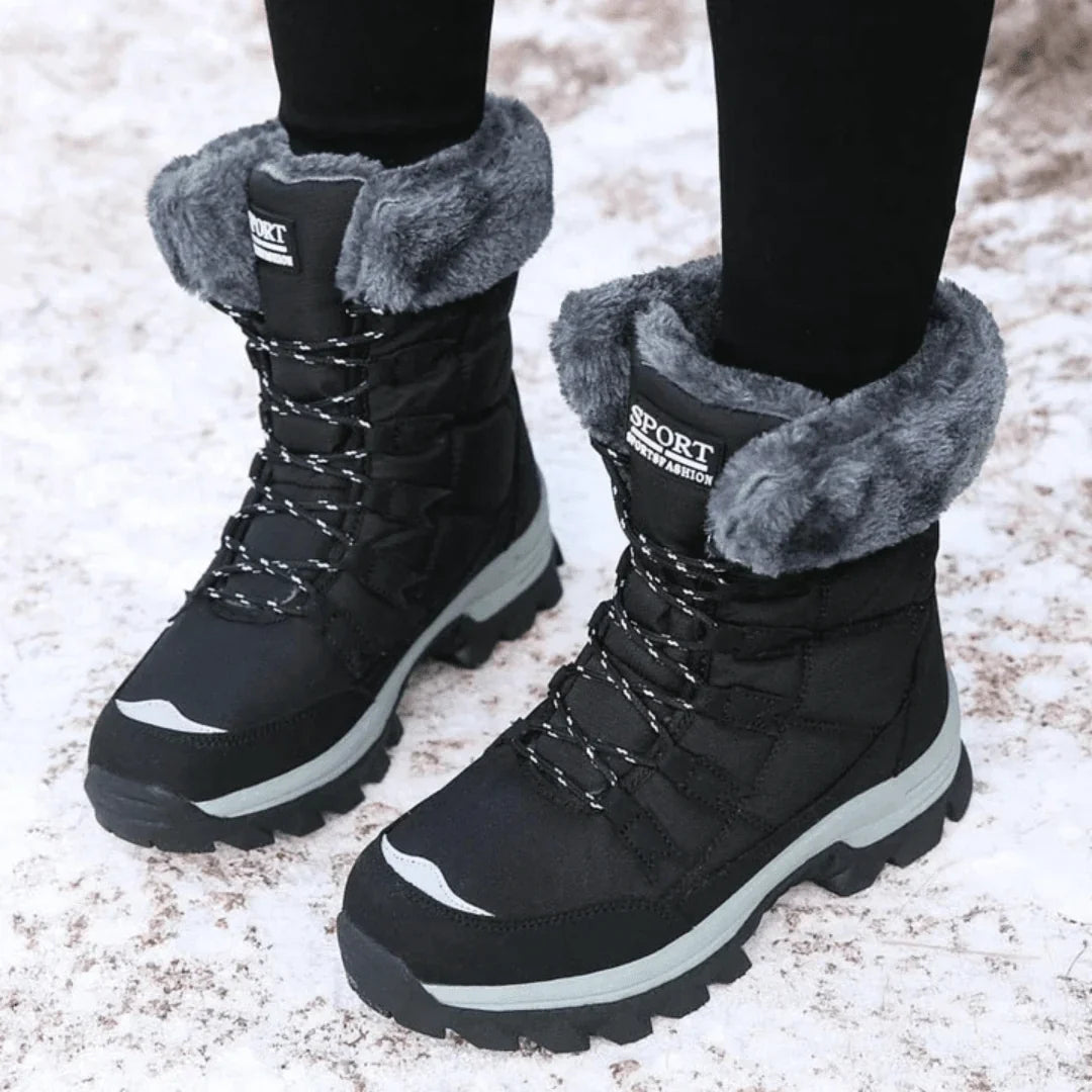 Skyler Lace-Up Faux Fur Snow Boots - view 4