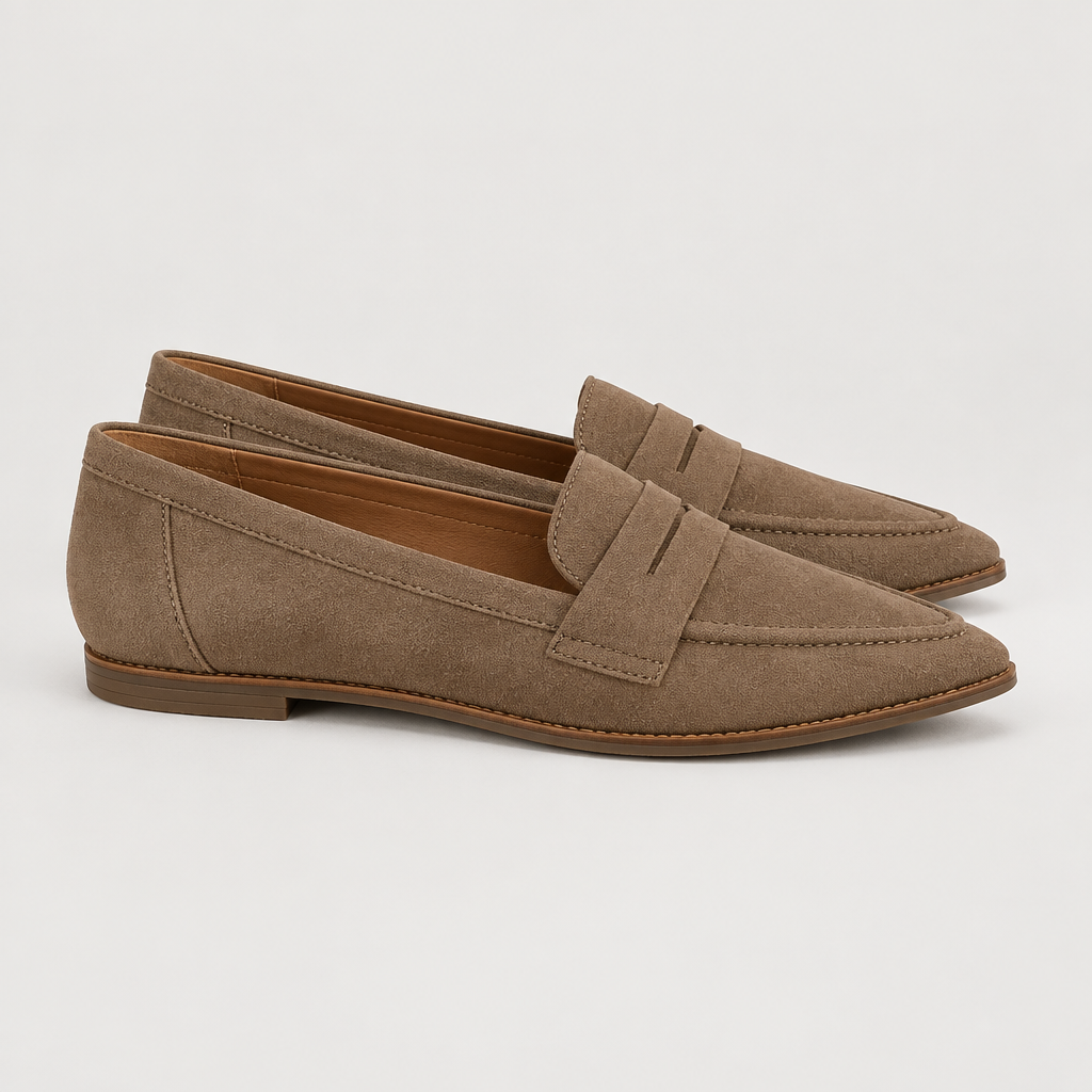 Pair of Leather Comfort Moccasins, side view