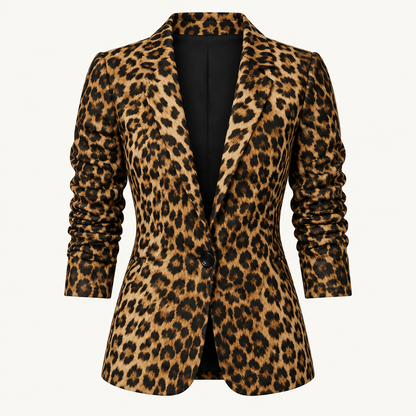Skyler Leopard Print Fitted Blazer product photo