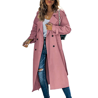 Long Belted Trench Coat, view 4