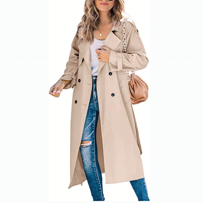 Long Belted Trench Coat, view 5