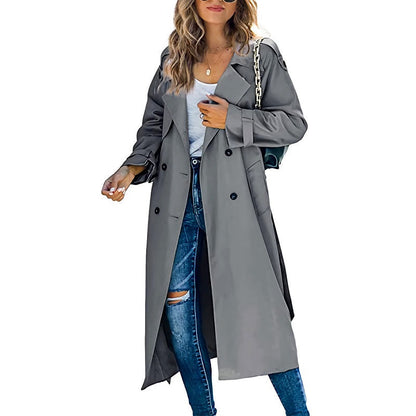 Long Belted Trench Coat, view 6