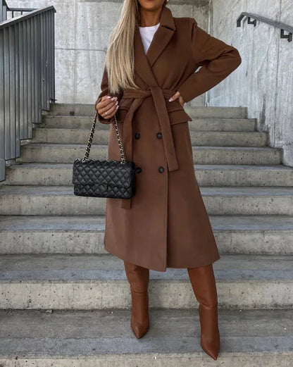 Long Lapel Button Coat, view 5