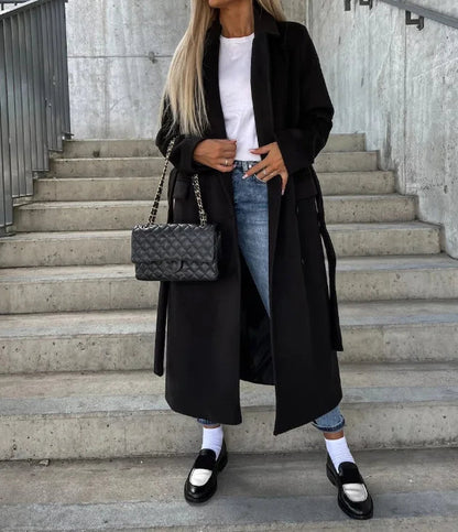 Long Lapel Button Coat, view 6