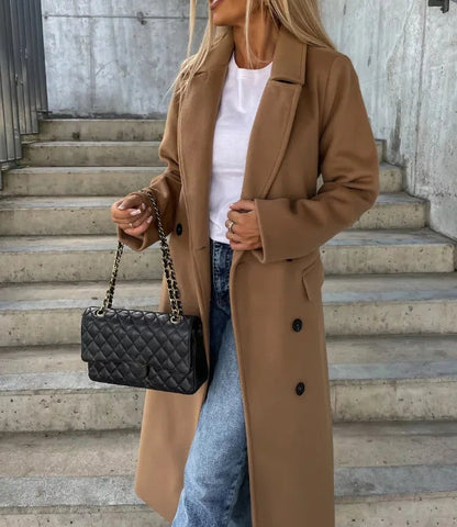 Long Lapel Button Coat, view 7