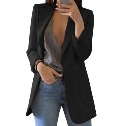 Skyler Long Open-Front Blazer
