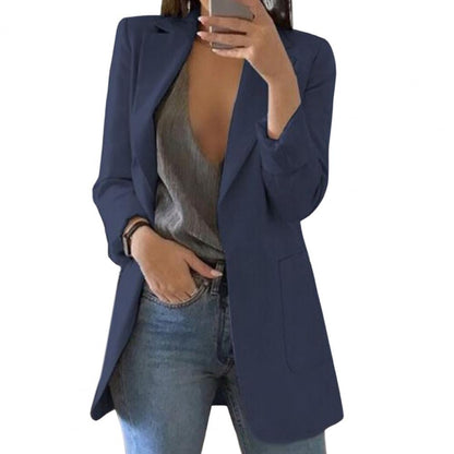Skyler Long Open-Front Blazer