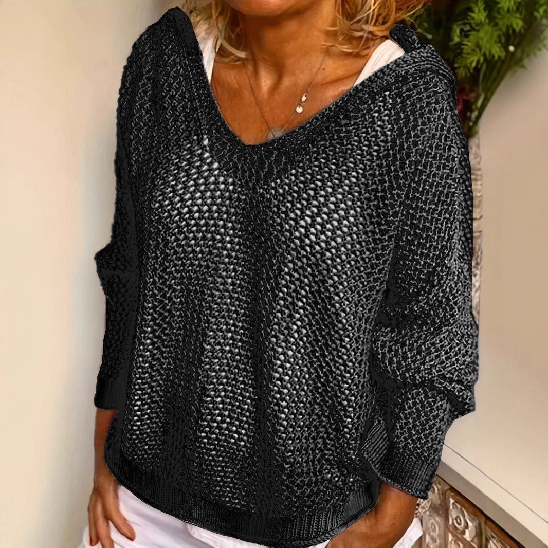 Skyler Loose-Fit Open Knit Sweater - view 11