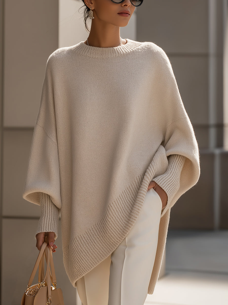 Skyler Minimal Oversized Knit Sweater, image 3