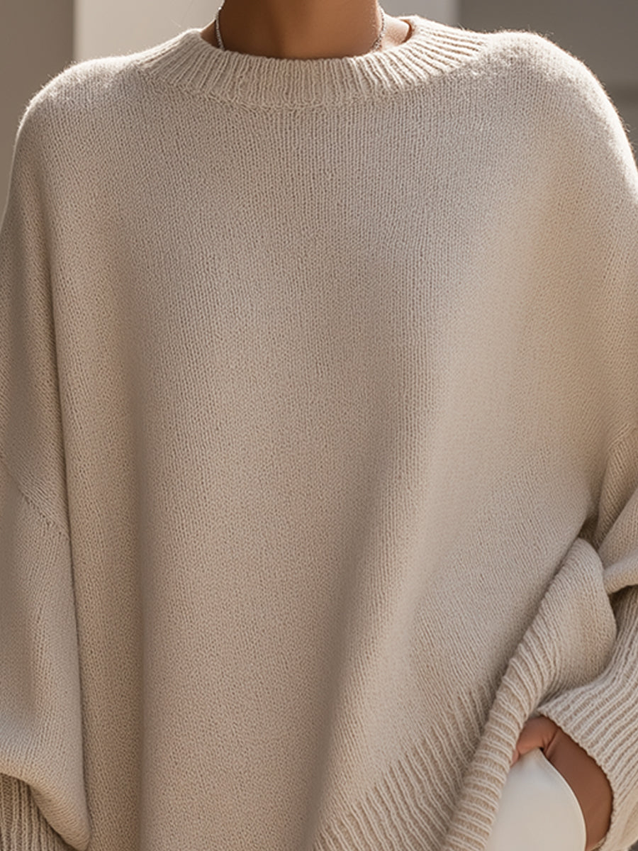 Skyler Minimal Oversized Knit Sweater, image 4