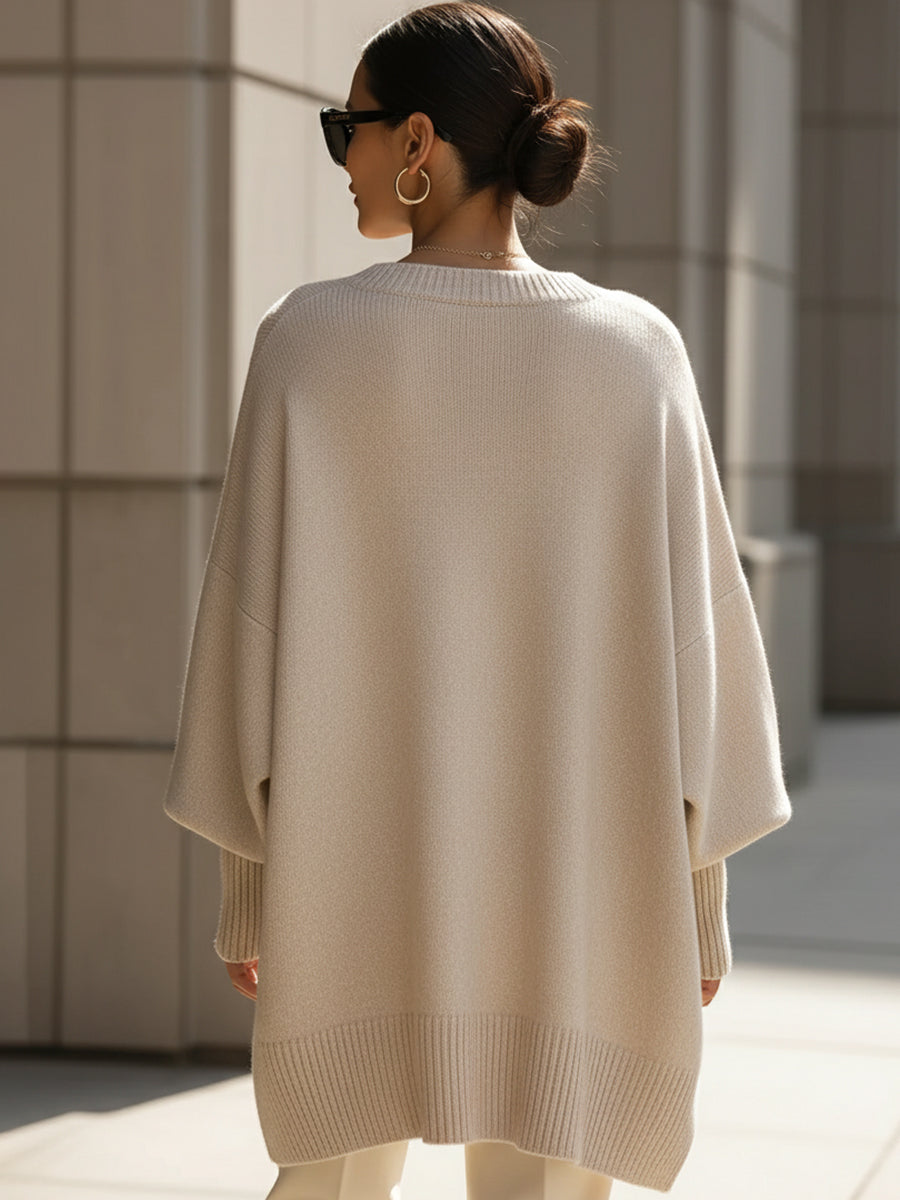 Skyler Minimal Oversized Knit Sweater, image 6